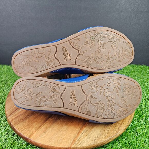 Dansko Lacee Womens Size 42 Leather Slip On Comfort Sandals Wedge Slides Mule - Picture 10 of 10